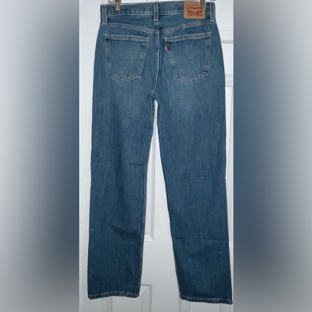 Levi's Low Pro Straight Jeans Sz 26 Medium Wash 100% cotton distressed - Picture 3 of 5